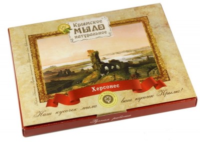Сувенирный набор натурального мыла «Херсонес» 200 г Крымская косметика На коробочке репродукция картины Карло Боссоли