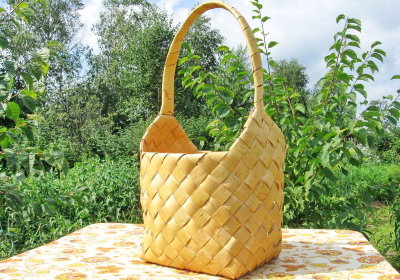 Корзина  «Крестьянская»  Удобная корзинка с широкой ручкой