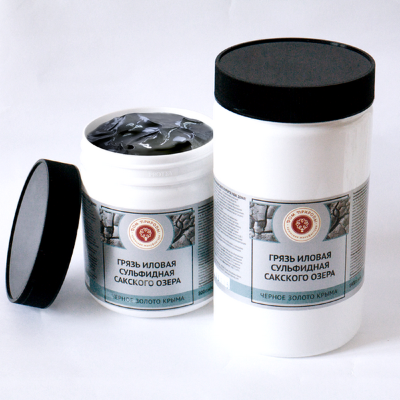 Грязь иловая сульфидная Сакского озера 1400 г Чёрное золото Крыма  для здоровья и красоты