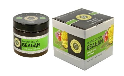 Мягкое мыло-скраб Бельди с горными травами 200г Крымская косметика Бельди с горными травами снимает воспаление и акне